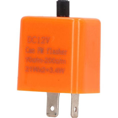 Relais clignotant 12V LED, clignotant, 2 broches, fréquence réglable normalement ouverte pour voiture (1/5)