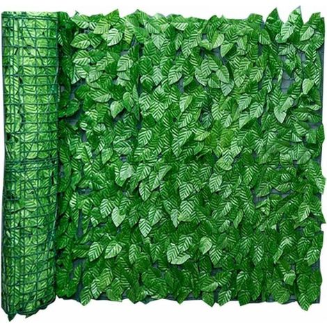 0.5m x 3m Artificial Ivy Leaf Fence, Garden Privacy Screen Artificial Hedge Roll, Artificial Foliage Hedge, Privacy Fence, Garden Screen for Balcony Backyard Patio (1/5)