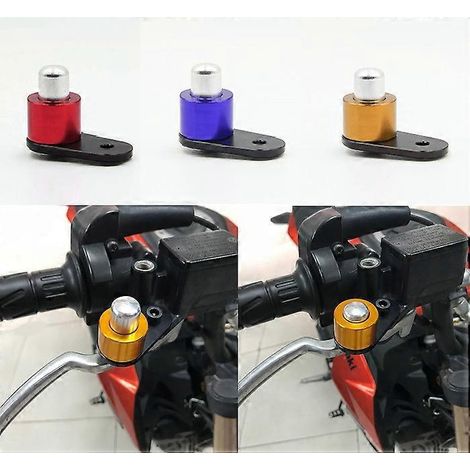 Interrupteur de klaxon, levier de frein et contacteur de stationnement pour moto, pièces universelles modifiées CNC - Or (1/5)