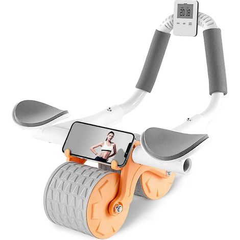 Roue abdominale 2026 neuve avec minuteur et tapis pour les genoux, roue abdominale à rebond automatique avec support pour les coudes, appareil de musculation abdominale pour renforcer les muscles du t (1/5)