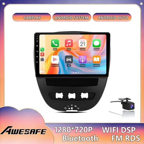 AWESAFE Autoradio Android 13 per Peugeot 107 / Toyota Aygo / Citroën C1 2GB+32GB 10'' Schermo con CarPlay Android Auto con Telecamera di Retromarcia (1/5)