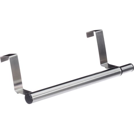 Relaxdays Portasciugamani, Asta Allungabile, da Appendere, per Porte e Ante, L: max. 40 cm, in Acciaio Inox, Argentato (1/5)