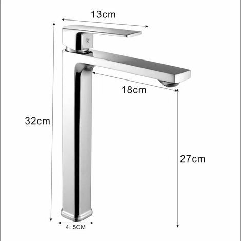 Brass alloy washbasin tap for hot and cold water, vanity unit, single-hole anti-splash tap - high-quality galvanization