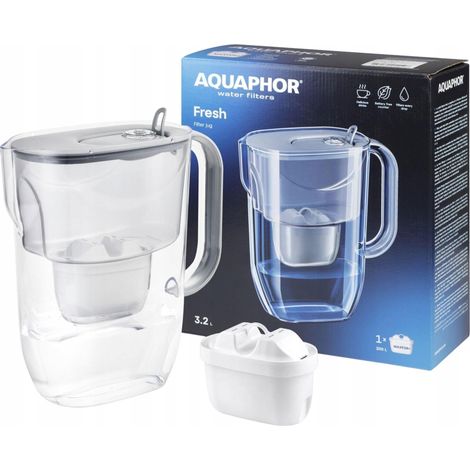 Jarra de filtro de agua gris Aquaphor Fresh de 3,2 L con cartucho Maxfor (1/5)