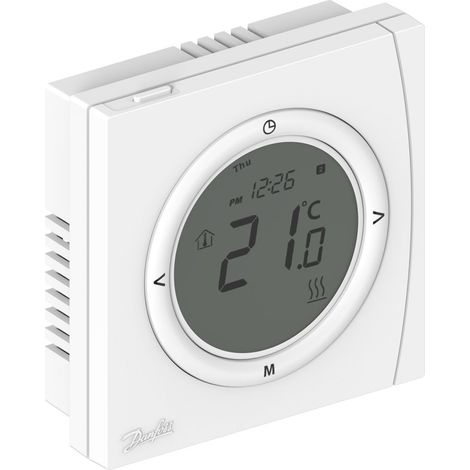 Danfoss – Thermostat digital programmable 5j+2j – Sortie relais inverseur – Alimentation 230V CA – Écran rétroéclairé - MODE 5 J (1/4)