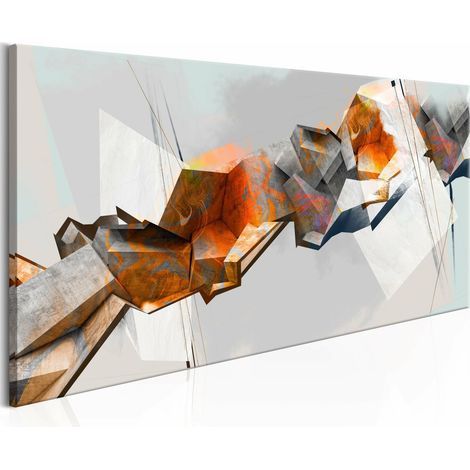 Tableau chaîne abstraite - 70 x 35 cm