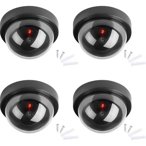 Attrappen von Überwachungskameras, gefälschte Sicherheitskuppelkameras mit blinkendem LED-Licht für Unternehmen, Geschäfte, Privathaushalte, Innen- und Außenbereich, Attrappen von Kameras, gefälschte (1/5)