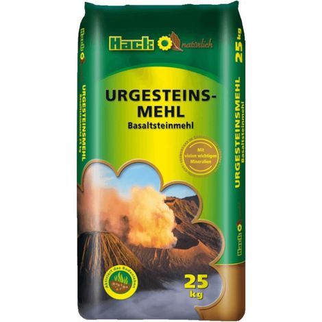 HACK Urgesteinsmehl Basalt 25 kg Bodenverbesserer Bodenhilfsstoff Wasserpeicher