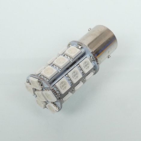 Ampoule LED 12V orange culot BAY15S 450 lumens RMS pour moto auto (1/3)