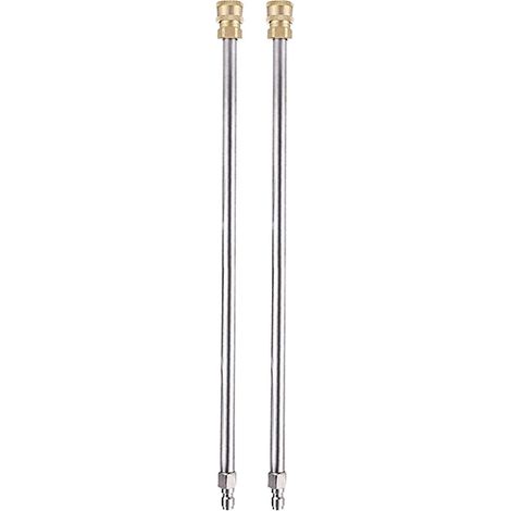 Lot de 2 extensions de lance pour nettoyeur haute pression, 34 cm, 4000 psi, pistolet pulvérisateur avec connexion rapide 1/4 (1/5)