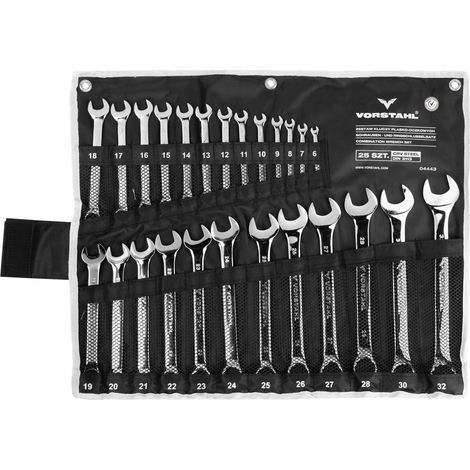 Jeu de clés mixtes en acier CrV, 25 pièces, 6-32 mm, Vorstahl (1/5)