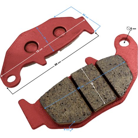 Pastillas de freno traseras para GT 125 (1/2)
