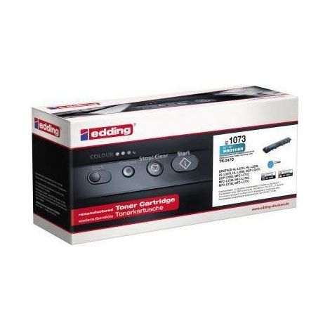 EDDING Toner edding kein Originalzubehör Kompatibel mit: Brother TN-247C EDD-1073 ca. 2.300Seiten cyan (1/2)