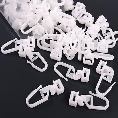 Curtain track and pulley accessories, small wing track and pulley 50-piece set, silent curtain pulleys (1/5)