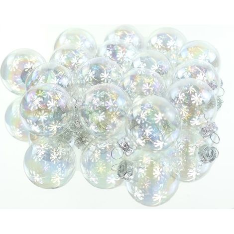 Kaemingk Mini-Kugeln transparent-iris ,Ø 3,5 cm aus Glas - 16er Set (1/2)