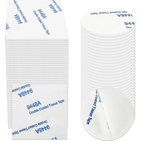 100 Pièces Scotch Double Face Extra Fort, Adhesif Puissant Ruban Mousse, Autocollant Mousse, Pastille Adhesive, Adesif Décoration Mural pour Maison, Bureau, Carré(40MM x 40MM) & Ronde(φ:30MM) (1/5)