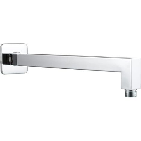 Bras de Douche Mural Carrée en Acier Inoxydable Bras de Extension 35 cm pour Pommeau Douche Pluie, HPF001-1 (1/5)