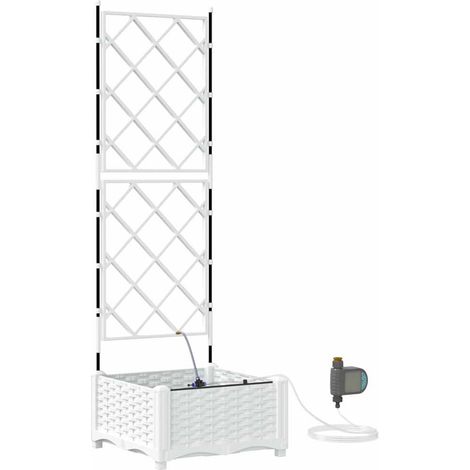 Maison Exclusive - Vaso da giardino Bianco 40 x 40 x 126 cm Plastica