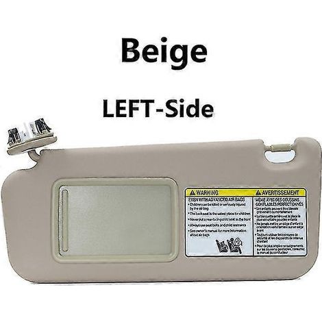 Compatibile con i modelli Toyota RAV4 degli anni 2006, 2007, 2008, 2009, 2010, 2011 e 2012: alette parasole sinistra e destra, colore grigio beige, aletta parasole lato guidatore. (1/5)
