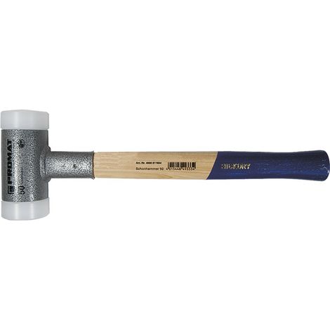 Schonhammer Gesamt-L.360mm Kopf-D.40mm Hickory rückschlagf.hart Nyl. weiß PROMAT (1/2)