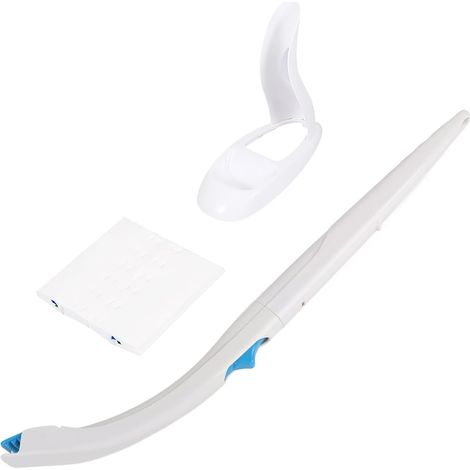 Ensemble de brosses de toilette jetables - avec 1 manche et support, 12 têtes de brosse de rechange - Nettoyez en profondeur vos toilettes (1/5)