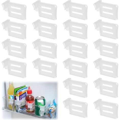 Lot de 20 Séparateurs de Tiroirs Réglables et Extensibles (27,5-44 cm), Organisateur de Tiroir Modulable Sans Perçage pour Cuisine, Bureau et Chambre, avec Patins Anti-Rayures, Hauteur 10,5 cm (1/4)