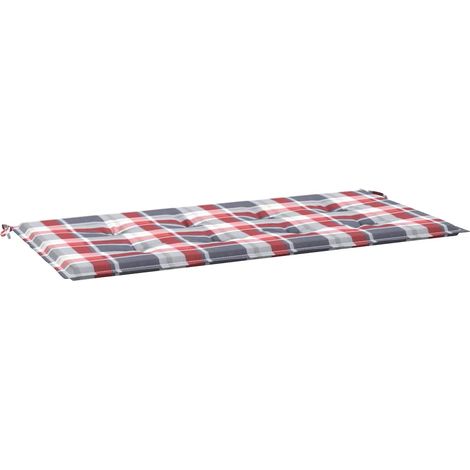 Maison Exclusive - Gartenbank-Auflage Rot Karomuster 100x50x3 cm (1/5)