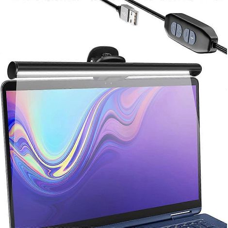 Lampe pour écran d'ordinateur portable, barre lumineuse LED pour la lecture électronique, sans reflets pour protéger les yeux, lampe de bureau alimentée par USB pour la maison et le bureau.