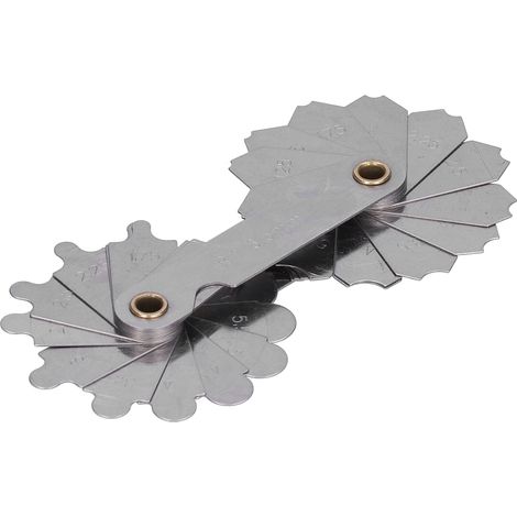 Gewindelehre metrisch/imperial Gewindesteigung Industrielle Edelstahl-Messschablone R1‐6,5MM (1/5)