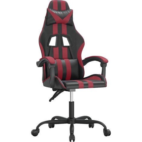 Maison Exclusive - Sedia Gaming Nero e Rosso Vino in Similpelle (1/5)