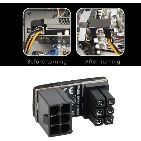 Adaptateur PH36B 6 broches, connecteur d'alimentation à angle droit 180° pour conversion d'interface (1/4)