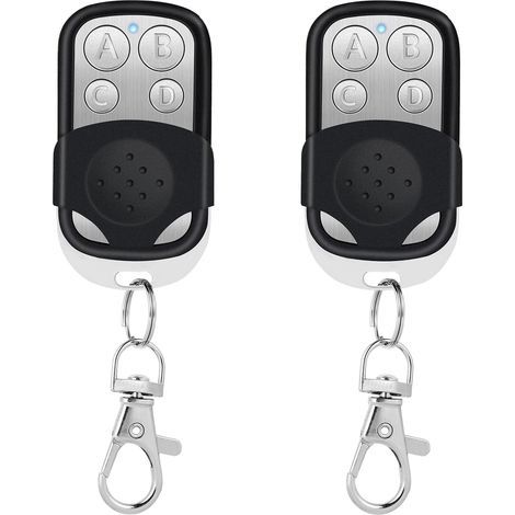 Telecommande Portail - 433,92 MHz - 4 Boutons - Fréquence Fixe - Universelle - Pour Portail Coulissant et Battant - 2 Pièces (1/5)