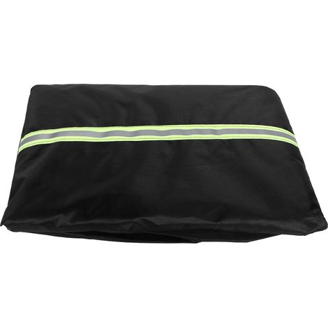 Nappe ronde noire 128 x 71 cm en nylon Oxford réfléchissant, protection anti-poussière pour meubles de jardin. (1/5)