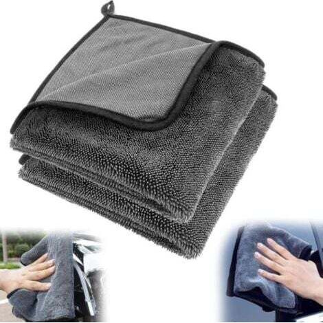 90 x 60 cm dickes Mikrofaser-Autohandtuch mit Spirale – Mikrofasertuch für optimale Reinigung