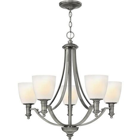 Elstead Truman - 5 leichte mehrarmige Kronleuchter Antik Nickel Finish, E27 (1/5)