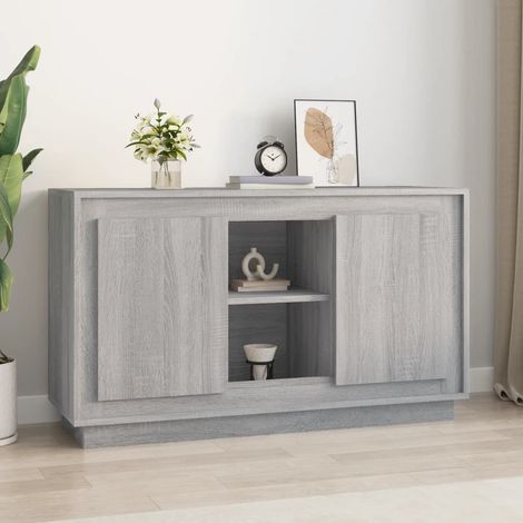 Buffet, Meuble de Rangement, Armoire de Cuisine sonoma gris 102x35x60 cm bois d'ingénierie RDS1221 (1/5)