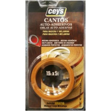 Nastro autoadesivo CEYS per bordi 5 metri x 19 mm rovere bianco 850202