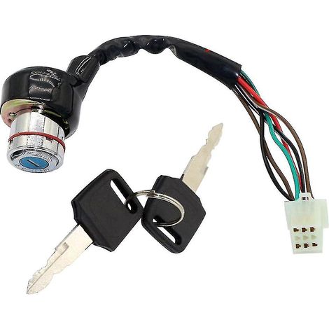 Interruptor de encendido de 6 cables para quads, motos de cross y motocicletas de 150/200/250 cc con 2 llaves. (1/5)