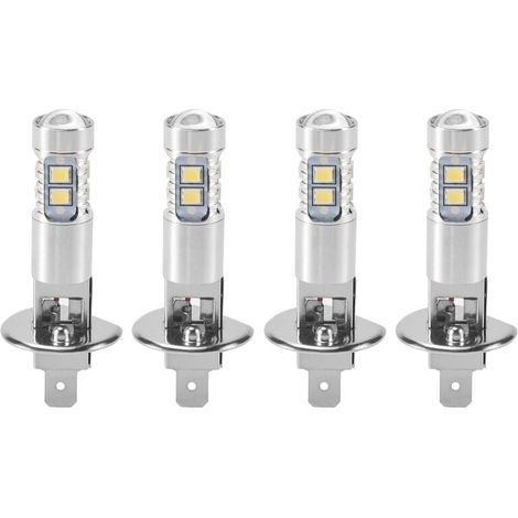 4 Pièces Ampoules LED H1 Phare Conduite Brouillard 6000K Blanc Lumière 200W (1/4)