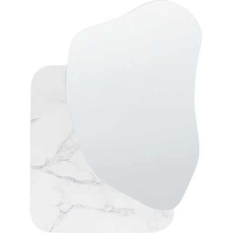 Wandspiegel ARVERT 60 cm 80 cm Weißer Marmor