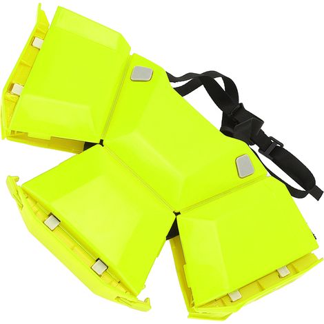 Casque pliable haute résistance en plastique, protection crânienne pour chantier, sport, voyage, vert, sécurité, léger et réglable. (1/5)