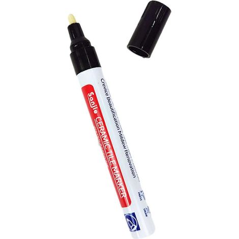 Stylo de remplissage de joints étanche pour carrelage - Accessoire léger pour la restauration des murs et sols carrelés - Noir (1/5)