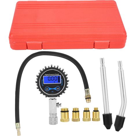 -300 PSI Engine Cylinder Pressure Control Digital Pressure Gauge Service Tester Kit (1/5)