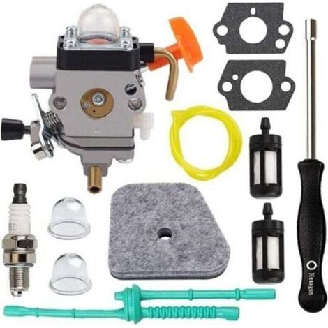 Carburateur FS90R pour Stihl FS110R FS130R FS100 KM130R FS130 FS90 KM90R KM90 , XU,FS110 KM110R HT100 HT101 avec outil de réglage et kit de réglage du dégagement de valve -