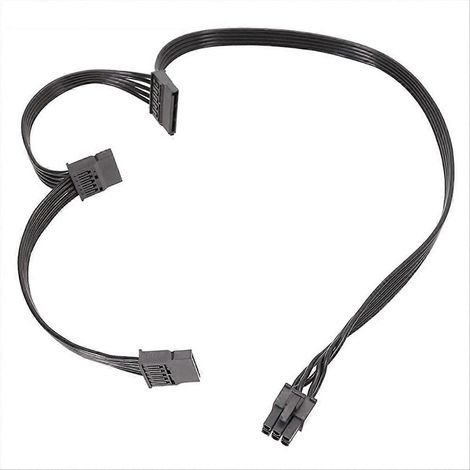 Câble répartiteur PCIe 6 broches mâles à 3 sorties pour Focus -Series M12II PRIME GX TX KM3 (1/5)