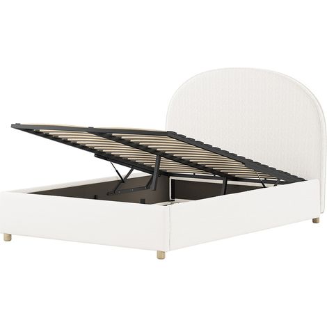 Lit coffre 140x200 sommier inclus Vipack Moon Blanc (1/5)