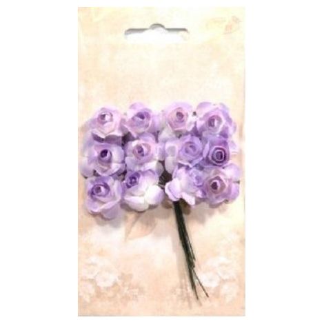 Rose di carta, 12 pezzi, lilla