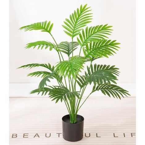 Plante Artificielle - - Palmier Tropical - 80CM - 18 Troncs - Décoration Intérieure (1/4)