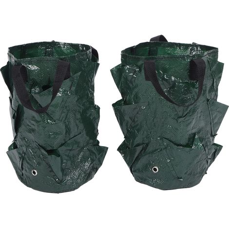 2 Pièces Pots de Culture Suspendus 3 Gallons, Sacs de Jardin pour Plantes, Accessoire de Jardinage Domicile (1/5)
