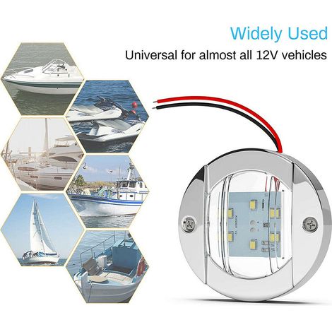Konvolut von 10 runden LED-Bootsleuchten (12V-24V) für Kabinendeckbeleuchtung, Heckleuchten (1/5)